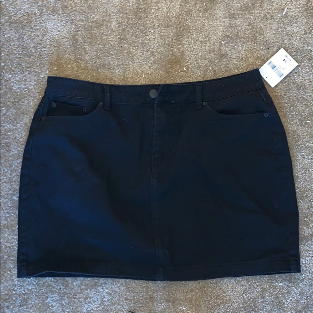 Black jean skirt